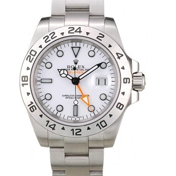 Aaa fake watches Steel Watch Bezel Stainless White Dial Explorer Rolex 0816